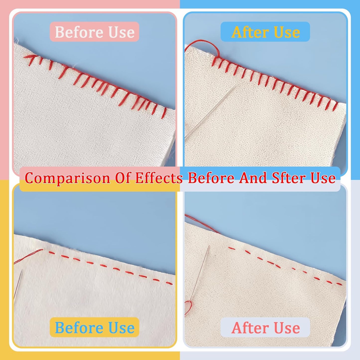 2 PCS Edge Lock Seam Guide, Mini Sewing Finger Ruler for Hand Sewing, DIY Sewing Kit Tool, Sewing Needle Gauge Measuring Guide Pink, 3mm+4mm