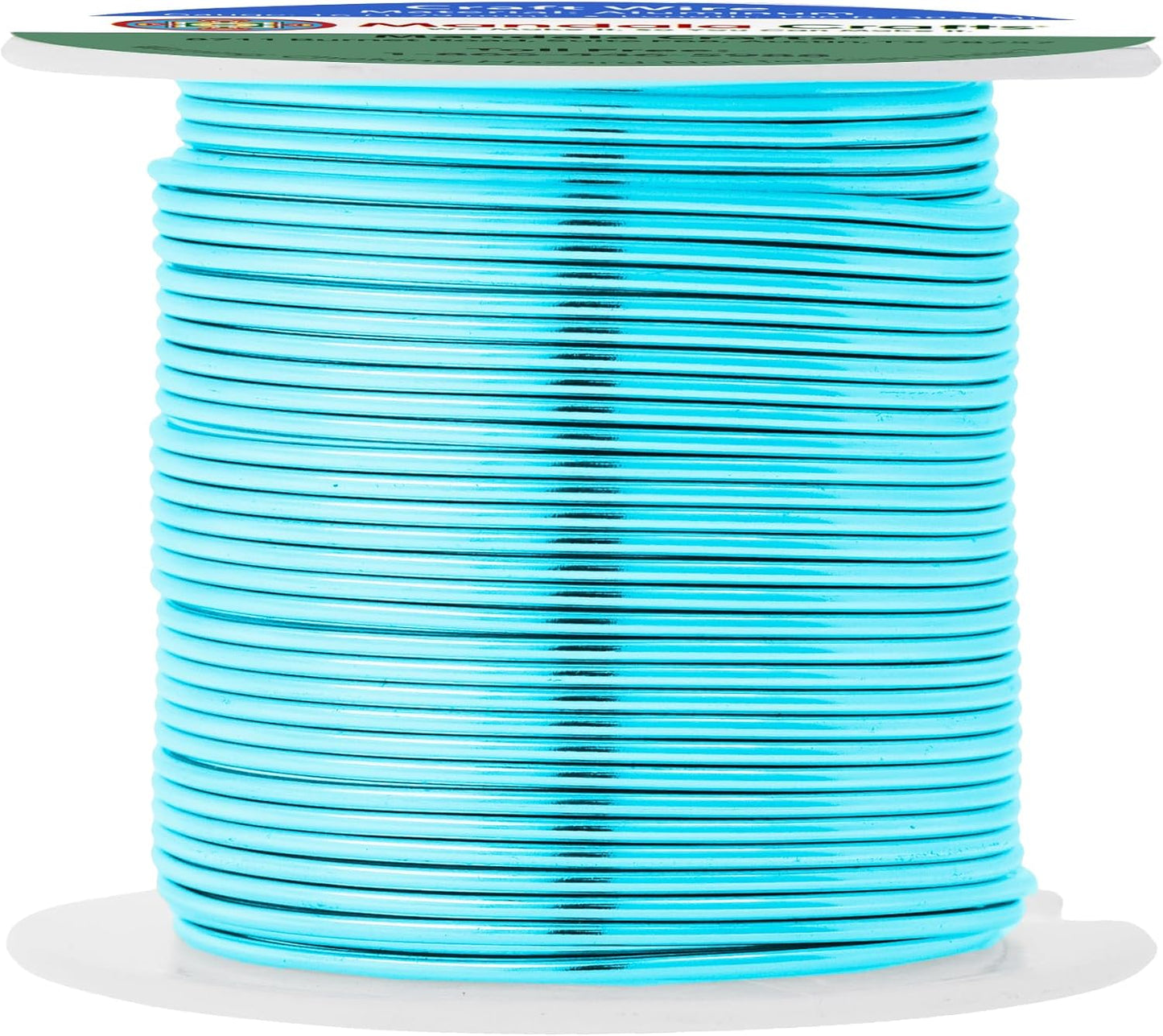 Mandala Crafts 16 Gauge Anodized Aluminum Craft Wire for Jewelry Making - 100 FT Colored Flexible Turquoise Wire - Bendable for Bonsai Armature Crafting Sculpting