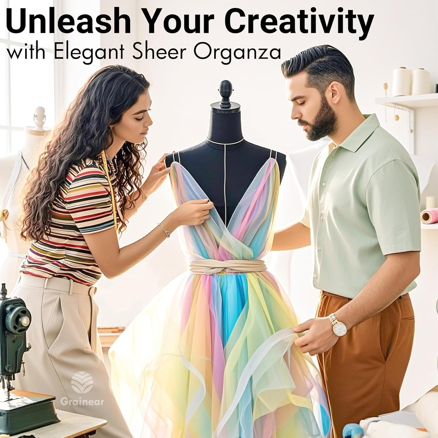 Baby Pink Organza Fabric – 44" x 5 Yards Wide Sheer Tulle for Wedding Arch Draping, Gowns, Table Runners, Party Decor, Curtains & DIY Crafts – Translucent Fabric for Elegant Projects