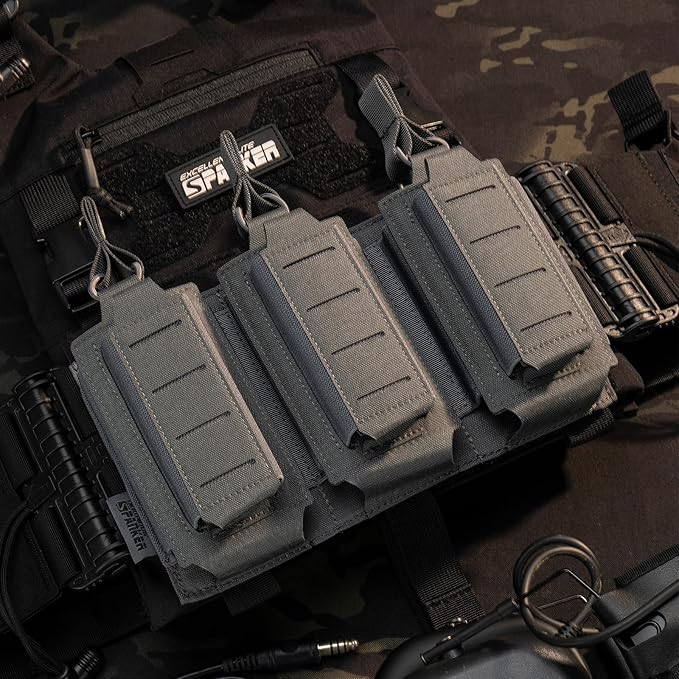 EXCELLENT ELITE SPANKER Tactical Open-Top Single/Double/Triple Molle Mag Pouch for Pistol Mag Pouch Tactical Bag Accessories Holder