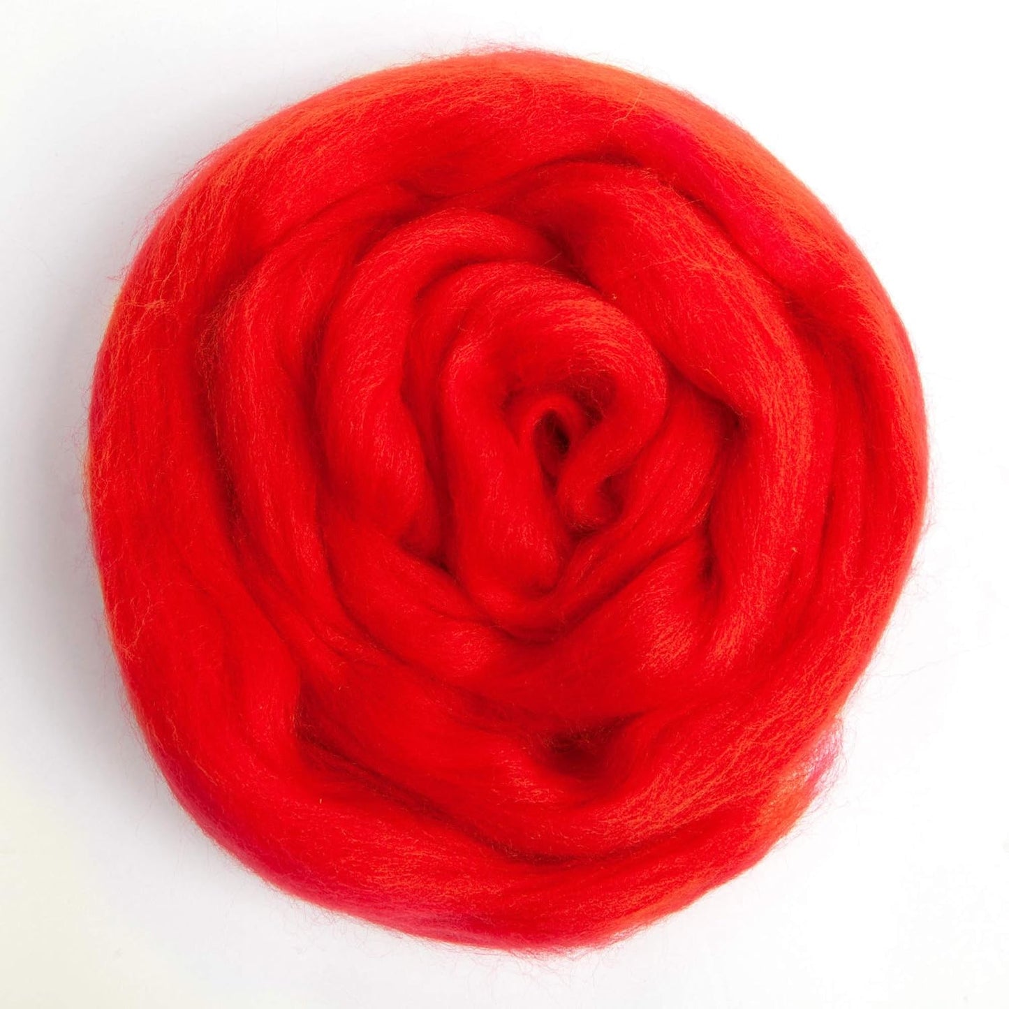 Desert Breeze Distributing 100% Natural Merino Wool Roving - Premium Combed Top Merino Roving Wool - Tapestry, Spinning, Wet Felting & Needle Felting Supplies - 21.5 Micron - 1 oz, Color Tomato Red
