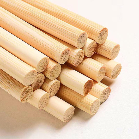 1/4 x 17.5 Inch 50 PCS Dowel Rods Wood Sticks Wooden Dowel Rods - Unfinished Bamboo Sticks - for Crafts and DIYers