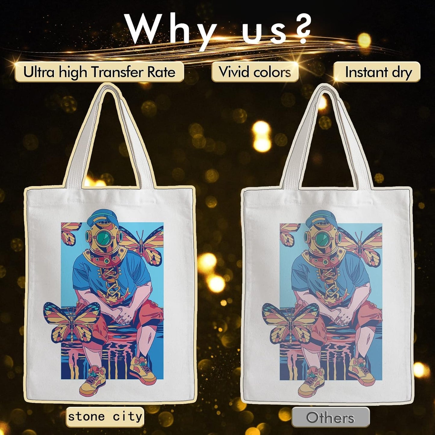 Stone City Sublimation Paper 11x17 Inch 110 Sheets 105g for Heat Transfer Light Fabric, T Shirt, Mug, Tumbler, Compatible with Inkjet Printer with Sublimation Ink