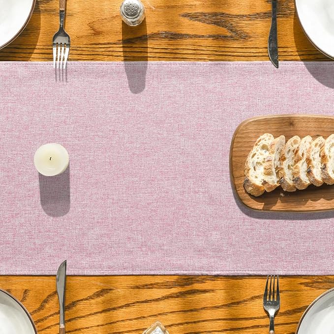 Artoid Mode Pink Table Runner, Seasonal Summer Washable Kitchen Dining Table Decoration for Home Party Decor 13x72 Inch