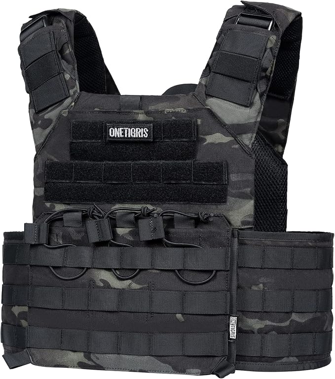 OneTigris DOOM Tactical Vest, Adjustable Airsoft Vest MOLLE Vest for Men