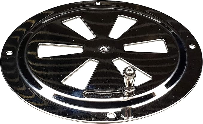 4" BBQ Smoker Air Vent (Stainless Steel) - Pinwheel Grill Damper For Increased Airflow