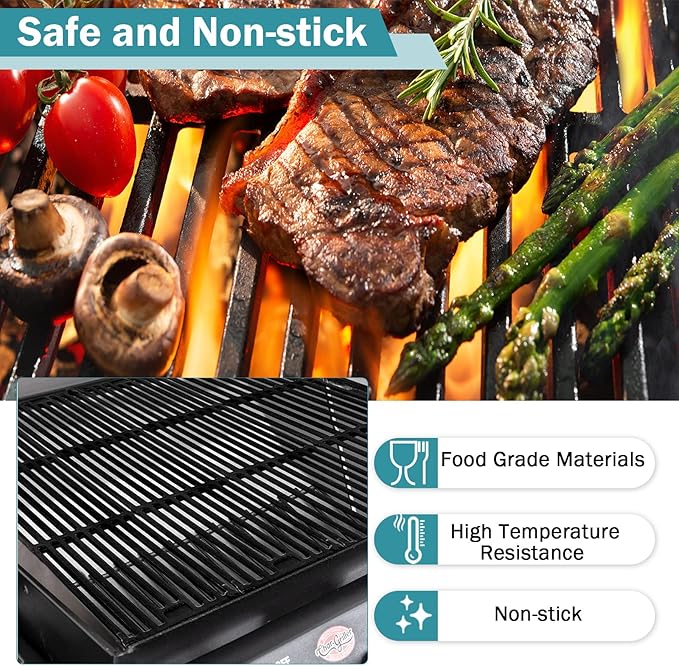 Criditpid Replacement Parts for Chargriller 5050, 5650, 3001, 5072, 3008 Gas Grill, Grates, Heat Plates Tent, Burners, Hanger Bracket, Igniter and Warming Rack for Char Griller Replacement Parts 5650.