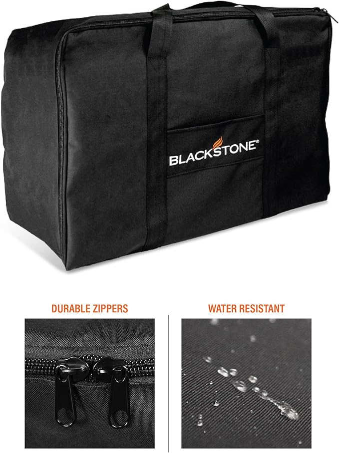 BLACKSTONE Tabletop Griddle Carry Bag – Fits 17" & 22" Tabletop Griddle – Portable BBQ Grill Griddle Carry Bag for Travel - 600D Heavy Duty Weather-Resistant Cover Accessories – 5035