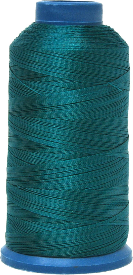 Mandala Crafts Bonded Nylon Thread Teal Heavy Duty Sewing Threads - 1500 YDs Size 69 210D T70 Tex 70 Thread for Leather Jeans Weaving Outdoor Marine Upholstery Threads
