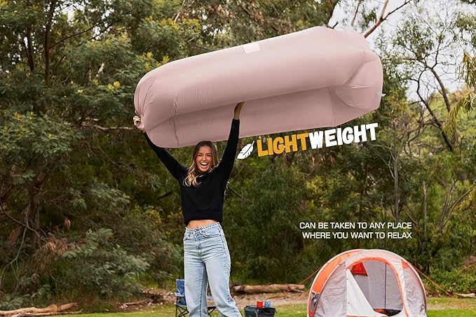 WEKAPO Inflatable Sun Lounger, Air Sofa, Hammock, Portable, Waterproof and Leak-Proof, Ideal for Backyard, Beach, Travel, Camping, Picnics and Music Festivals
