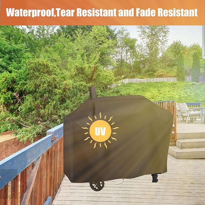 Grill Griddle Cover for Royal Gourmet 24-Inch Charcoal Grill CD1824EH-SC, Portable Gas BBQ Covers, Waterproof Outdoor Propane Grills Cover-22 D x 49" W x 41" H