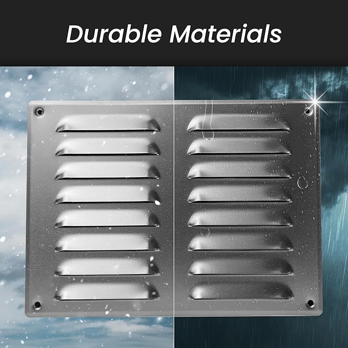 Repa Market 10" x 11" White Steel Vent Cover – Wall & Ceiling Air Return Grille with Mesh Screen – HVAC Intake & Exhaust Register – Durable Metal Duct Cover for Indoor or Outdoor Ventilation Systems