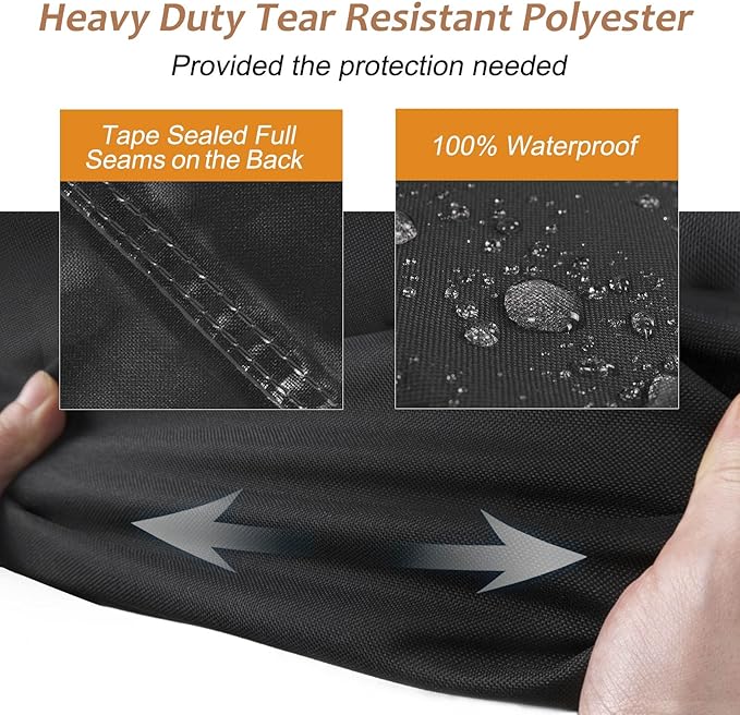 NettyPro BBQ Grill Cover Heavy Duty Waterproof 32 inch, Outdoor 2 Burner Gas Barbecue Cover for Outside Small Weber, Char-Broil, Brinkmann, Jenn Air, Nexgrill Grills, Black