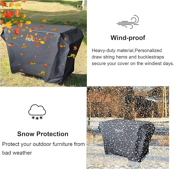 NUUK 20IN x 42IN Waterproof Outdoor Cooking Station Cover for Kitchen Prep Island, Heavy Duty UV Resistant BBQ Grill Table Covers for Pizza Oven Cart