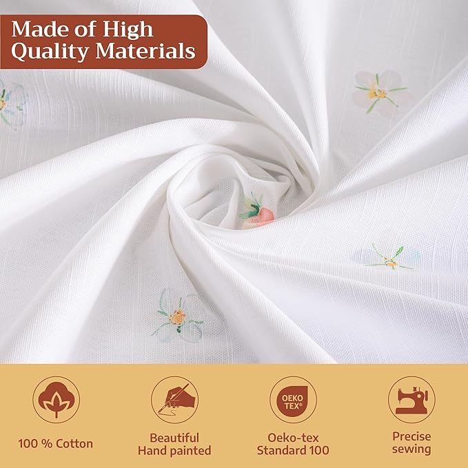 Maison d'Hermine Table Cloth Rectangle Table 100% Cotton Tablecloth for Dining Room, Farmhouse, Home, Hotel, Parties & Wedding - Ideal for Easter Decorations Spring & Summer (Bunny Party, 70" x 120")