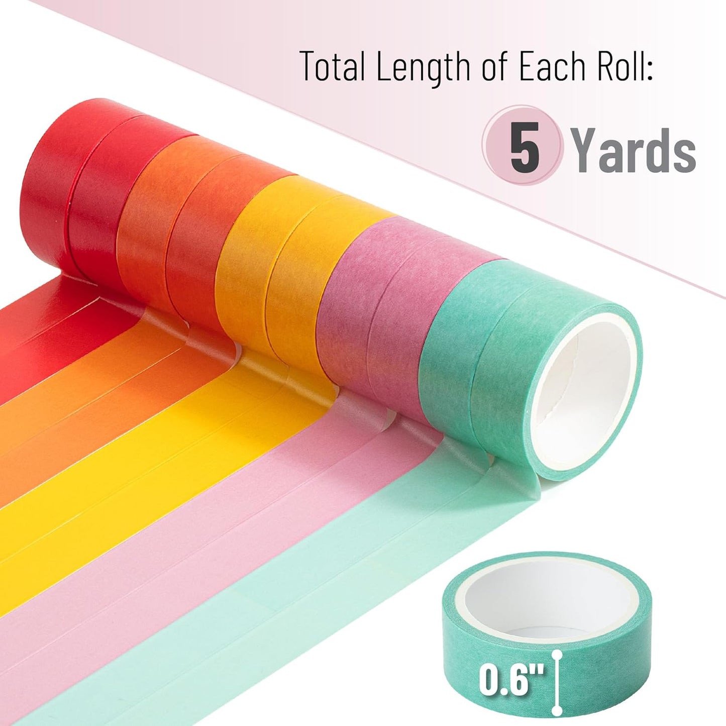 Mr. Pen- Washi Tape Set, 10 Rolls, Summer Design, Decorative Tape, Washi Tapes, Scrapbook Tape, Scrapbook Washi Tape for Journaling, Craft Tape, Washy Tape, Washy-Tape, Cute Washi Tape Pack