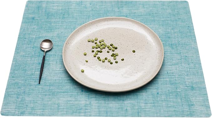 MODERN-TWIST 100% Plastic Free Silicone Tabletop, Dining, Decoration, Modern Design, Placemat Rectangle, Seafoam