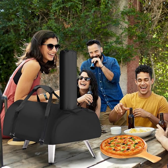 Pizza Oven Cover for Ooni Karu 12 and Karu 12G Multi-Fuel Pizza Oven, Waterproof 600D Heavy Duty Carry Cover, Portable Bag with Strap Design
