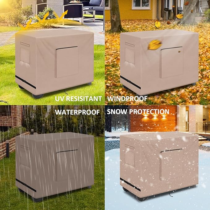 Kovshuiwe Outdoor Dining Cart Cover - Heavy Duty Waterproof Cover for Royal Gourmet Cart Flattop Worktable PC3401S & PC3401B, Compatible with 40 inch Outdoor Utility Cart-48''L x 30''W x 34''H, Khaki