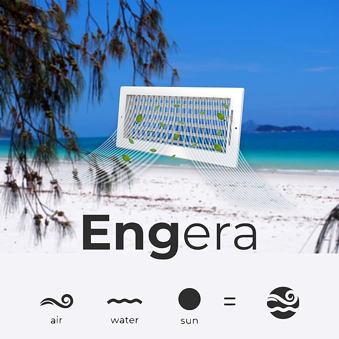 Engera Adjustable Double Deflection HVAC Air Register-Supply Air Diffuser Air Vent Register-Heating/AC Vent Cover-Wall Register 14x6"Duct [16x8"Face]