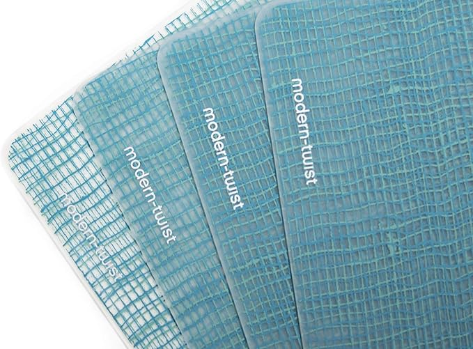 MODERN-TWIST 100% Plastic Free Silicone Tabletop, Dining, Decoration, Modern Design, Placemat Rectangle, Seafoam
