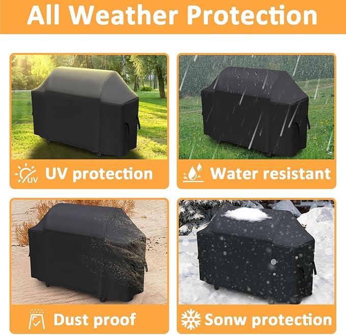 73 Inch Grill Cover for Weber Summit 600 Series Grill, Waterproof Large BBQ Cover for Genesis 2 Grills, 7132 Cover for Weber 6 Burner Gas Grills Genesis 600/II LX 600 Series