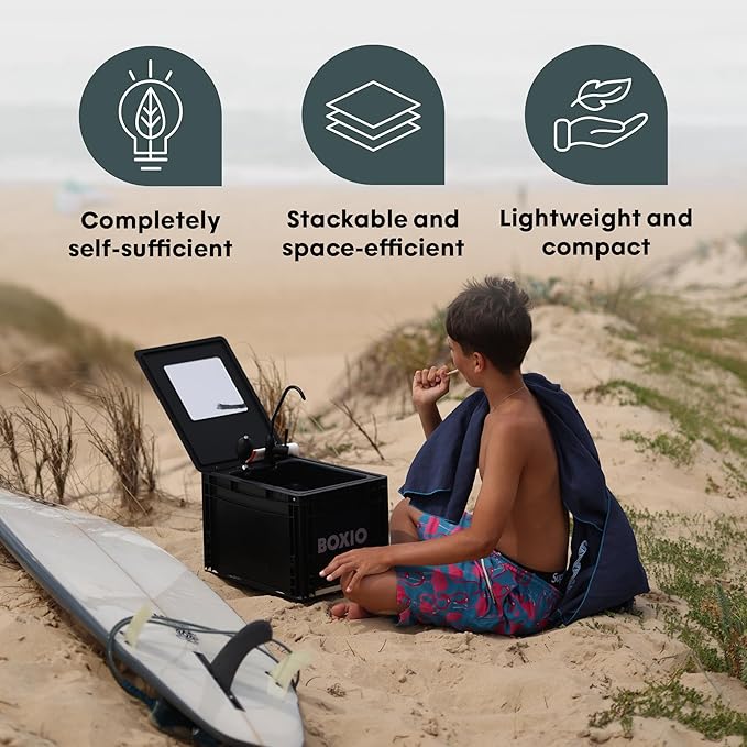 BOXIO - Portable Sink - Compact Mobile Sink for Camping, Garden, Outdoor Events, Worksite, RV, Indoor