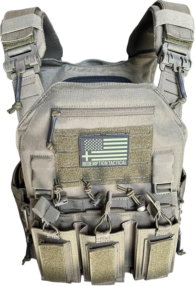 Redemption Crusader 2.0 Molle Quick Release Buckles Airsoft Vest With Adjustable Size Sides And Triple Pouch