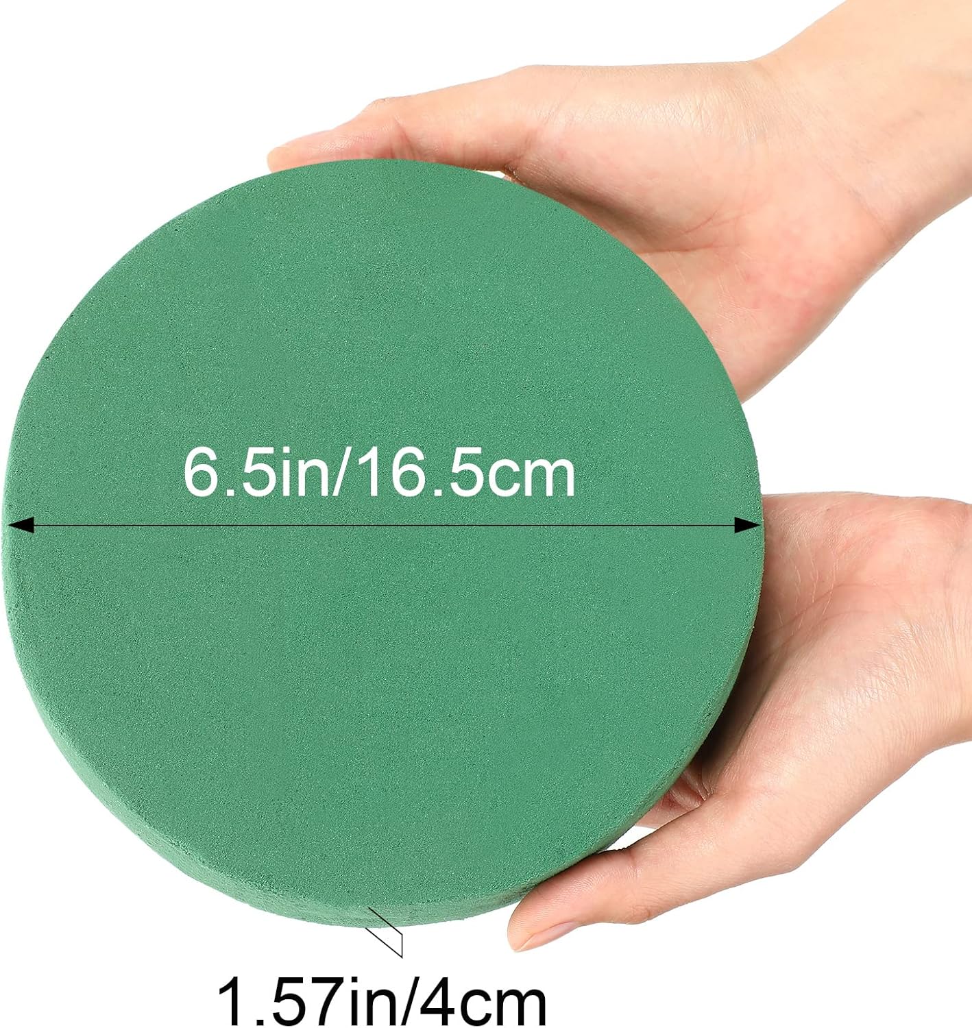 12 Pieces Round Floral Foam Wet Green Flower Foam DIY Flower Arrangement Kit for Aisle Wedding Party Decoration(6.5 x 6.5 x 1.57 Inches)