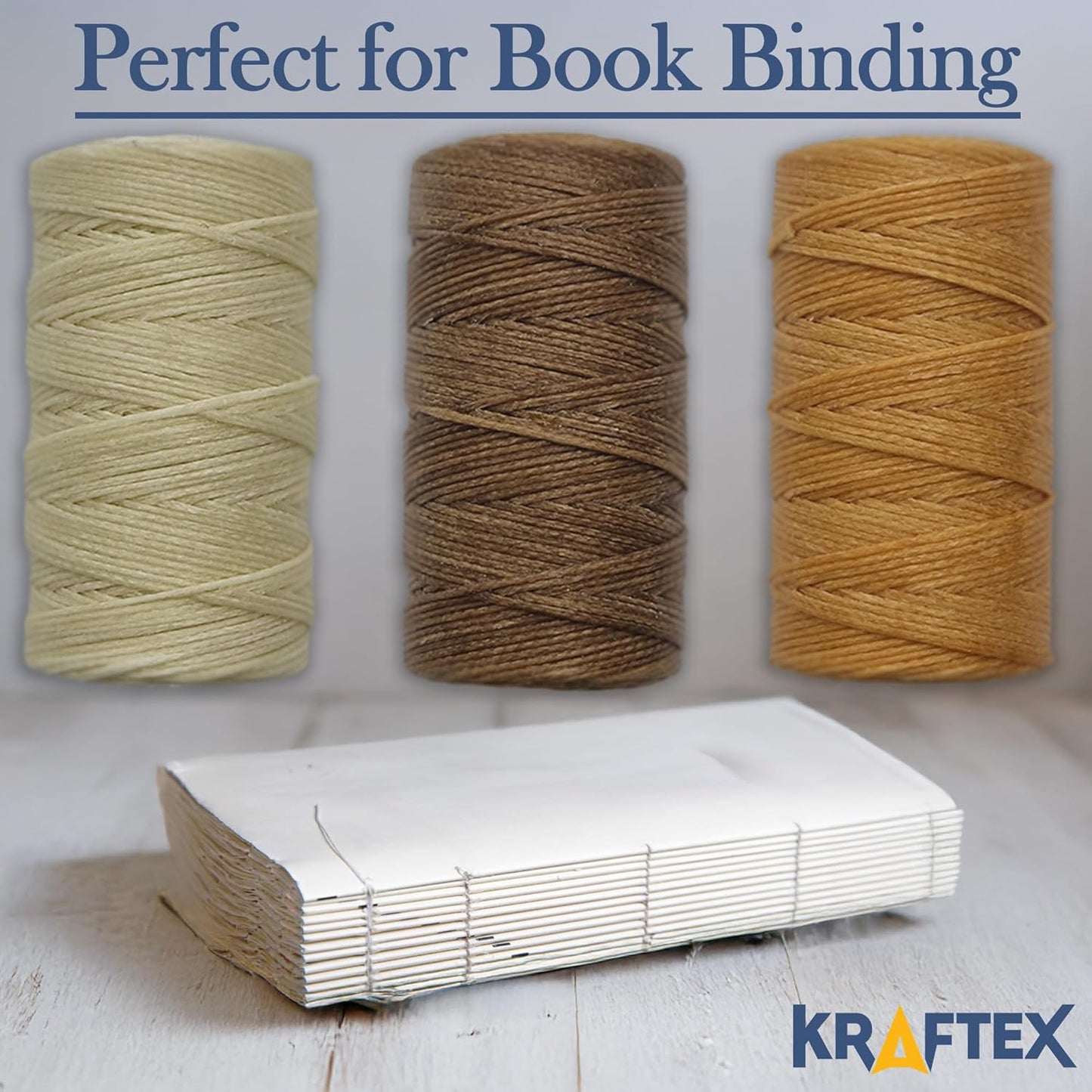 Waxed Thread 3X Wax Thread, 65 Yardx0.8mm Wax String, 150D Waxed Leather String in Cream, Tan and Brown, Perfect Dream Catcher Supplies