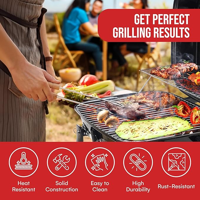 Grill Trade Portable Charcoal Grill - Mini BBQ Grill - Small Table Top Charcoal Grill for Camping, Outdoor Cooking - Foldable Camping Grill for Picnics, Tailgating and Backyard Grilling