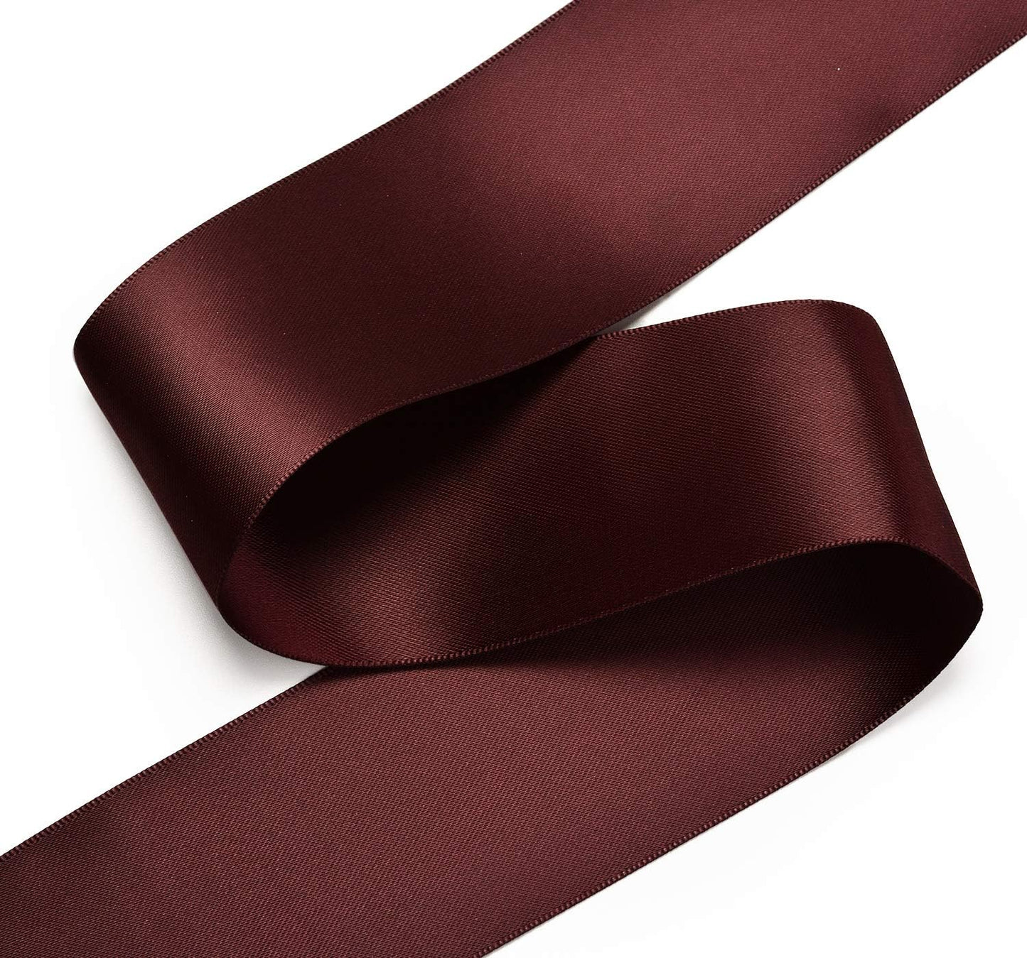 YAMA Double Face Satin Ribbon - 2 Inch 25 Yards for Gift Wrapping Ribbons Roll, Burgundy
