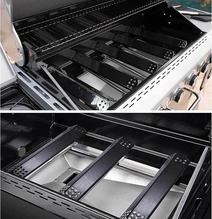 Replacement Parts for Nexgrill 720-0896B 720-0896E 720-0896C 720-0896X Deluxe 6-Burner Gas Grills, Cooking Grate, Heat Shield Tent and Burner for Nexgrill Replacement Parts 6 Burner
