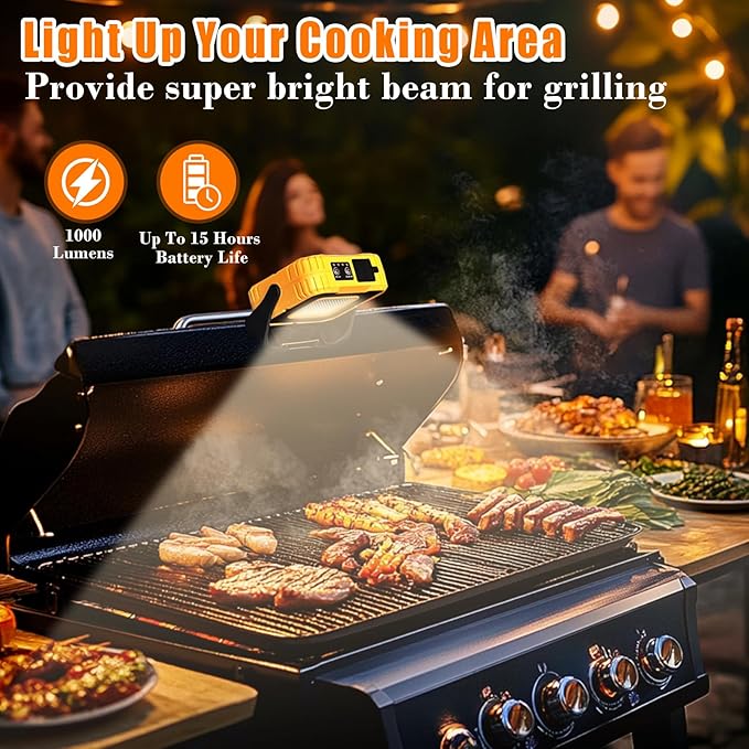 Grill Lights for Outdoor Grill,2-Pack Rechargeable Magnetic BBQ Grill Light Designed for Blackstone & Weber, LED Grill Accessories with Adjustable Brightness, Gifts for Men Dad Husband