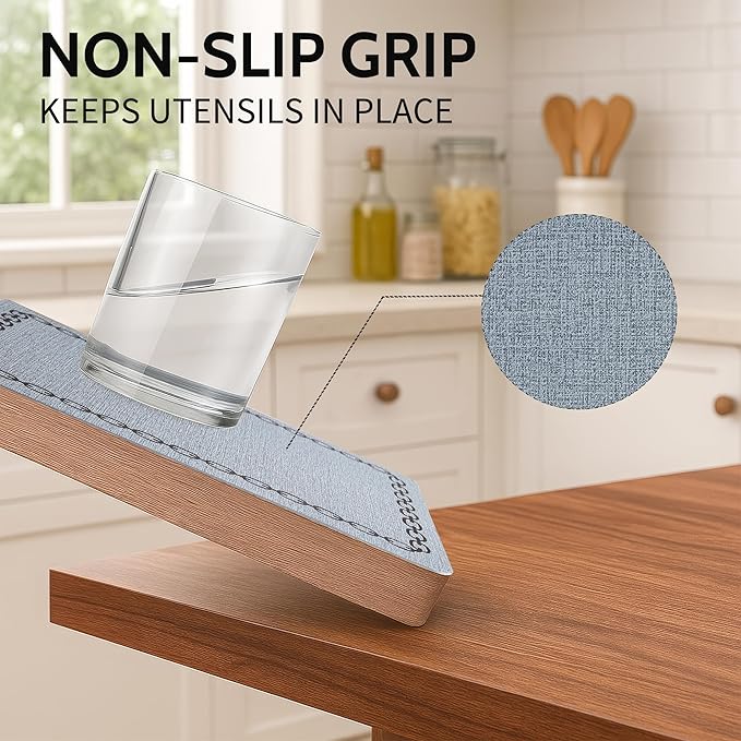 Placemats Set of 4, Heat Resistant & Waterproof Table Mats for Dining, Non Slip Scratch Proof Place Mats for Kitchen, Easy to Clean - Outdoor,Indoor Use（17x12 Inch）