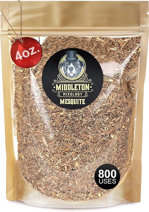 SmokeTop 4oz Bag - Cocktail Smoker Chips for Old Fashioned Cocktails, Whiskey, & Bourbon - by Middleton Mixology Made in The USA (800 uses) (Mesquite)