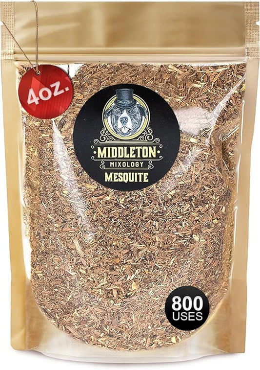 SmokeTop 4oz Bag - Cocktail Smoker Chips for Old Fashioned Cocktails, Whiskey, & Bourbon - by Middleton Mixology Made in The USA (800 uses) (Mesquite)