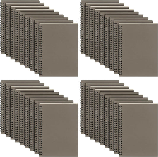 Yahenda 36 Pcs Spiral Notebook Bulk A5 Journal Lined 8.3'' x 5.5'' Writing Composition Paper Small Notepad Subject Notebook for Students Office Business Back to School Supplies (Dark Gray)