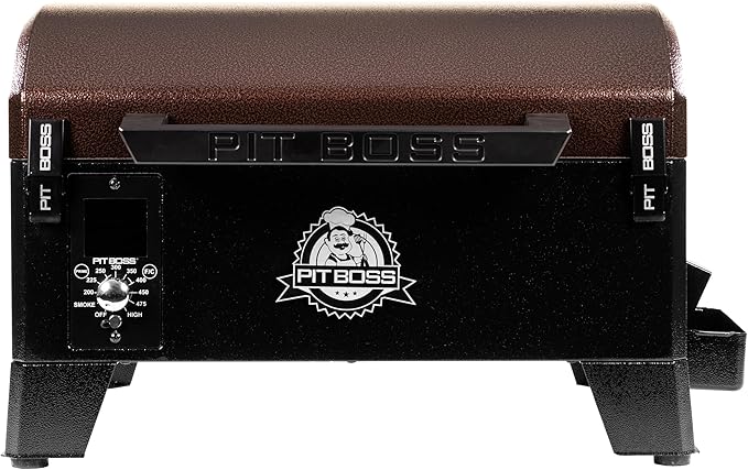 PIT BOSS 10697 Table Top Wood Grill With Temperature Control, Mahogany