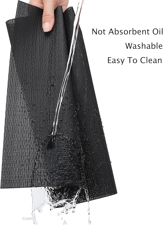 Myir JUN Table Runner, Vinyl Table Runner Indoor 72 Inch Long Arbitrarily Cropped Runner for Table Heatproof for Home Party (Black, 15 x 72 inch)