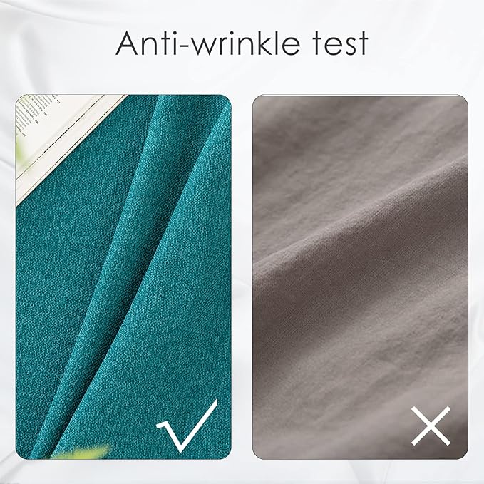BALCONY & FALCON Rectangle Tablecloth Washable Wrinkle Resistant and Water Proof Table Cloth Decorative Linen Fabric Tablecloths for Dining Parties Kitchen Wedding and Outdoor Use (Teal, 55x70)