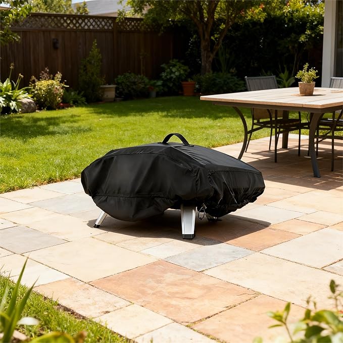 Pizza Oven Cover for Ooni 2 Pro Gas Oven, Outdoor Accessory Fits 18" Gas Propane Powered Pizza Ovens, Weatherproof Waterproof 600D Heavy Duty Protective Cover