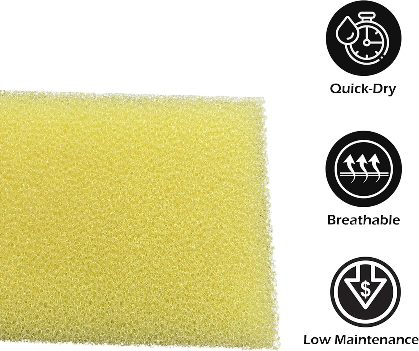 FoamRush 9" x 24" x 24" Water-Resistant Dry Fast Outdoor Upholstery Foam Sheet for Outdoor & Marine Furniture (Chair Cushion Foam for Patio Furniture, Boat Seat Cushion Replacement)