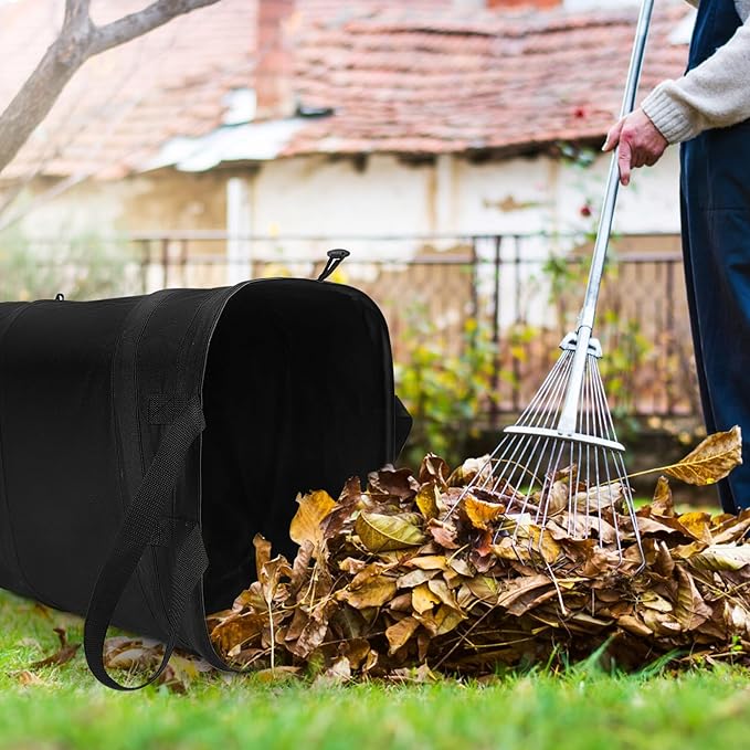 YUDI & GARDEN 46 Gallon Square Collapsible Yard Waste Bin, Collapsible Trash Can, Camping Trash Can - for Collecting Weeds or Leaf or Yard and Party Waste