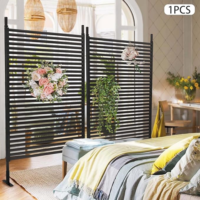 Outdoor Privacy Fence Screen, Privacy Fence Screen for Outside Decorative Privacy Screen Fence Panels,3.6 ft W x 6 ft H Tall Divider for Outdoor Garden Backyard Patio Decorative,Brown,1PC