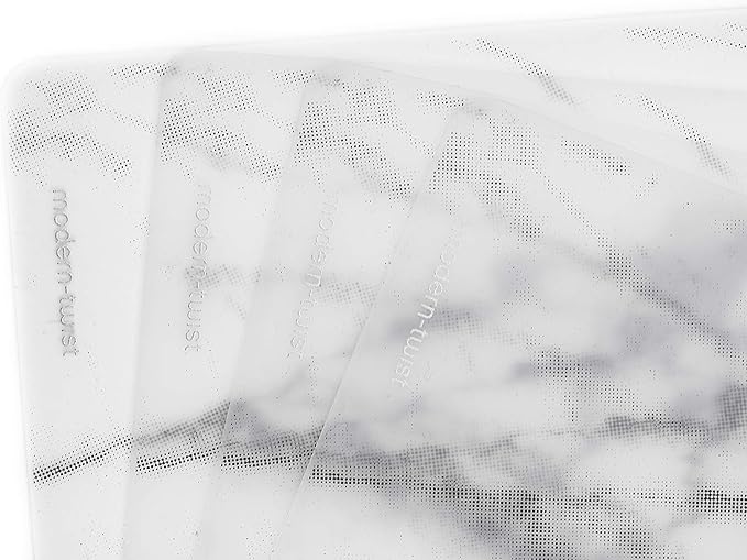 modern-twist 14 x 16 Silicone Placemat, BPA, PVC-Free Table Mat, Dishwasher Safe, Marble Print in Gray, Pack of 1