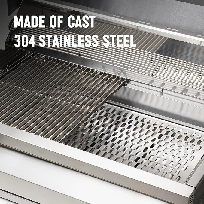 Hygrill Charcoal Grill Head for Outdoor Kitchen, 32-inch Stainless Steel Built-In Grill with Insulated Hood, Temperature Gauge and Fabric Cover