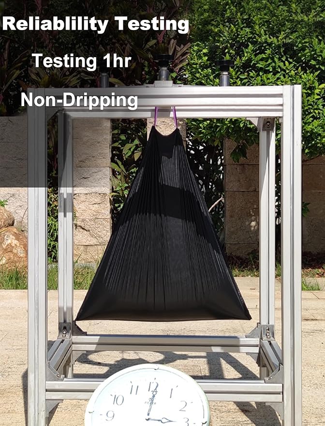 2PCS Trash Bag Holder Outdoor Leaf Bag Support Stand with 15 PCS 39 Gallon trash bags | Metal Garbage Bag Frame Holder for 30-45 Gallons Bags for Camping, Leaves, Gardening Parties