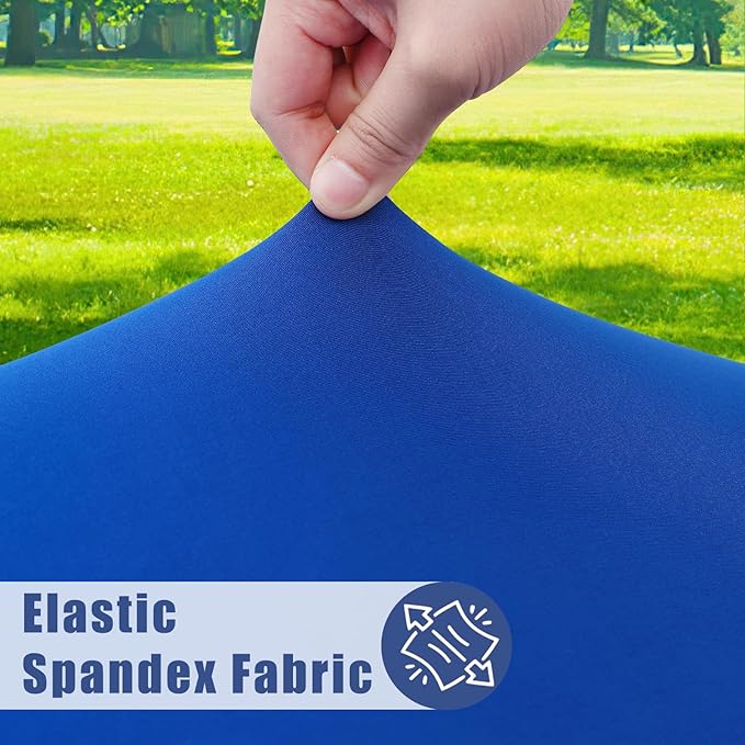 Spandex 6 Foot Rectangle Table Cloth 6 Pack, Elastic Fitted Tablecloths for Picnic, Stretch Washable Patio Table Cover for Outdoor, Camping, Banquet and Parties (Blue, 30"x72")