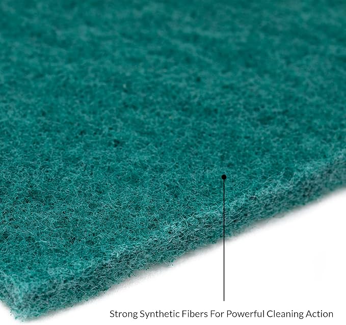50-Pack Heavy Duty Green Scouring Pads 4x6 Inch | Reusable Non-Scratch Scrub Pads for Kitchen, Dishes, Pots, Pans, Grills & Household Cleaning | Multipurpose Scrubbers for Tough Stains